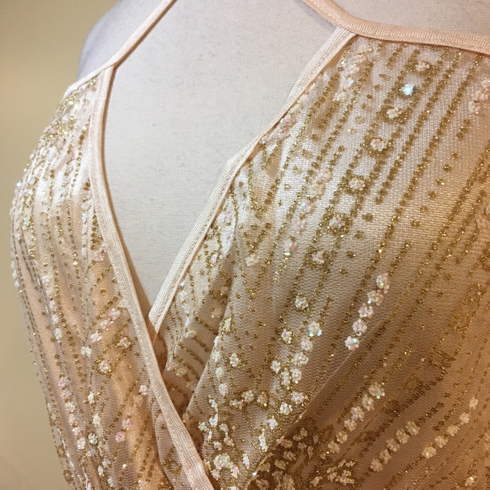 Fairy Lights Bell Sleeve Gold Romper - Picture 6 of 8